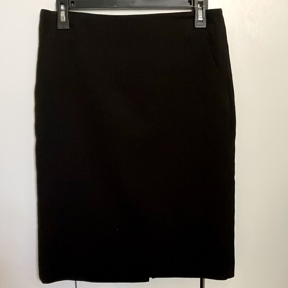 Rafaella Deep Black Pencil Silhouette Skirt Size 4